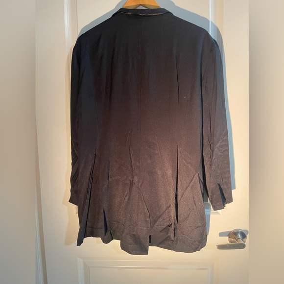 Joseph Ribkoff Vintage Evening Blazer size 10 Black Satin Retro 70s - Picture 5 of 11